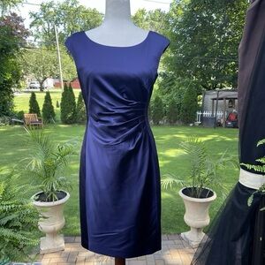 RALPH LAUREN *NWT* Sapphire Sheath Dress Stretch Satin Cocktail Special Occasion